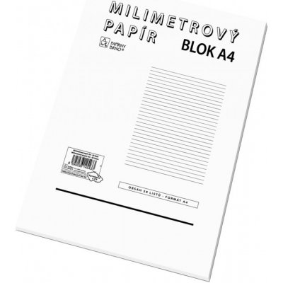 papírny Brno Papír milimetrový A4 50 l / blok 50 listů / blok