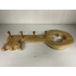 Dřevotéka Dřevěný věšák na klíče dub 34 x 4 cm – Zboží Dáma