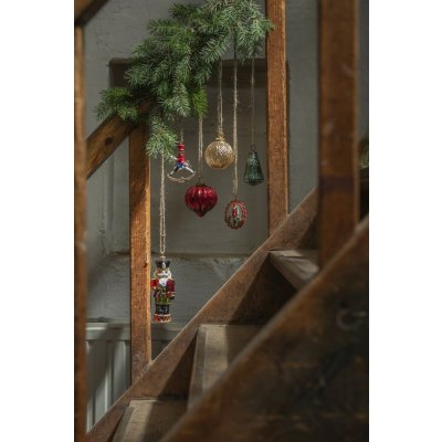 Clayre & Eef Zlatá skleněná vánoční ozdoba koule - Ø 7*9 cm – Hledejceny.cz