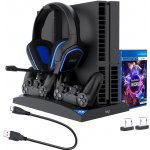 iPega P4009 Charging Station PlayStation 4, Dualshock a Headset – Zboží Mobilmania