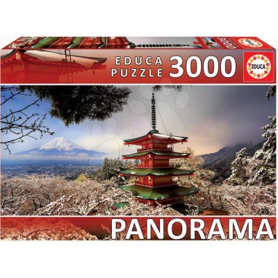 Educa panorama Mount Fuji and Chureito Pagoda 18013 3000 dílků