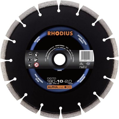 Rhodius 304092 DG70 diamantový řezný kotouč Průměr 125 mm Ø otvoru 22.23 mm beton 1 ks – Zboží Dáma