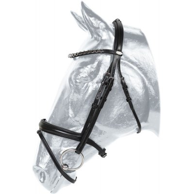 Kentaur Uzdečka pro koně COLUMBIA Světle hnědá + zlaté kování – Zboží Dáma