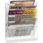 Nástenný stojan na noviny a časopisy, bílý RD2568 – Zboží Dáma