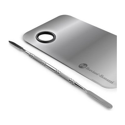 Nerezová obdélníková paleta se špachtlí velká 150x100mm – Sleviste.cz