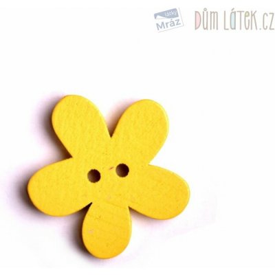 Dřevěný dekorační knoflík, žlutý – Hledejceny.cz