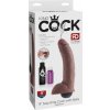 Dilda King Cock Dildo 9" s varlaty a výstřikem hnědé