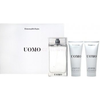 Ermenegildo Zegna Uomo EDT 100 ml + sprchový gel 100 ml + balzám po holení 100 ml dárková sada