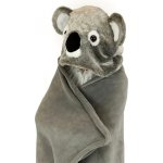 Cozy Noxxiez BL811 Koala hřejivá deka s kapucí se zvířátkem a tlapkovými kapsami – Sleviste.cz