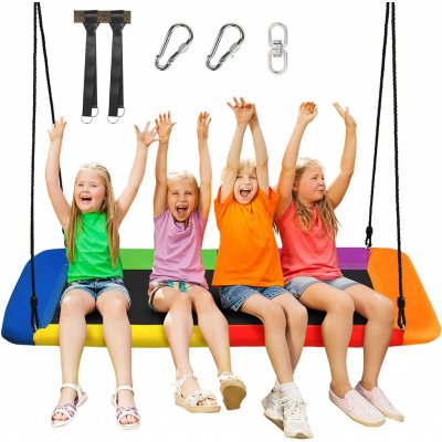 COSTWAY Nest Swing houpačka na stromě 150 x 80 cm barevná – Sleviste.cz