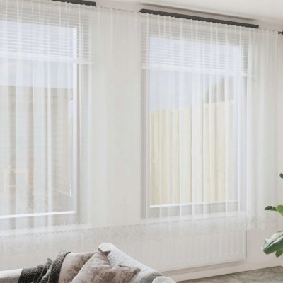 Čipkový Závěs se záclonami Bílá 280 x 750 cm Polyester – Hledejceny.cz