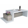 Konferenční stolek Kalune Design Pot bílo / hnědý