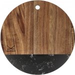 SANSIBAR Dřevěné prkénko (kulatý tvar/černá) – Zboží Mobilmania