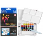 Sakura xncw24h Koi Water Colors sada 24 Akvarelových barev Koi s vodním štětcem – Zboží Dáma
