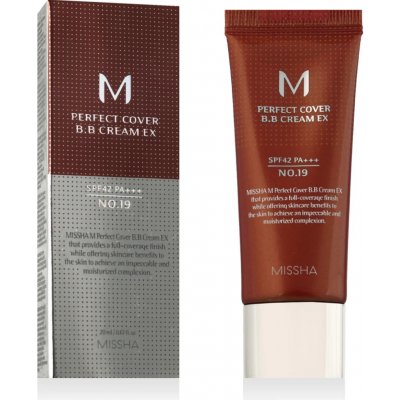 Missha Pleťový BB krém M Perfect Cover BB Cream SPF42 No.19 Cool Ivory 20 ml – Sleviste.cz