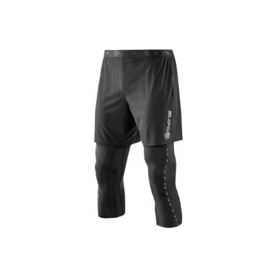 Skins DNAmic Mens Superpose 3/4 Tights Black/Silver – Zboží Dáma