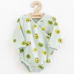 Kojenecké mušelínové body s bočním zavazováním New Baby Avocado – Zboží Dáma