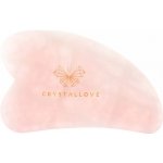 Crystallove Clear Quartz Gua Sha Kámen Gua Sha růžový křemen 1 ks – Zboží Dáma