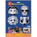 SMT Creatoys Maska škraboška 3D papírová 4ks pirát superhrdina lev mýval v sáčku 22x32 5x2cm – Zboží Mobilmania