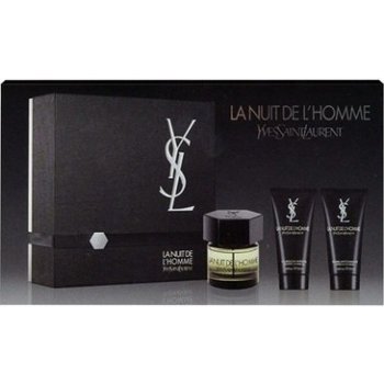 Yves Saint Laurent La Nuit de l'Homme EDT 60 ml + balzám po holení 50 ml + sprchový gel 50 ml dárková sada