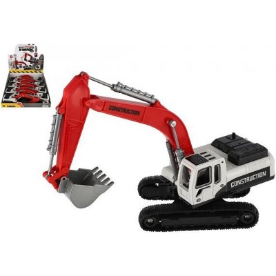 Teddies Bagr/Nakladač pásový plast/kov 8x26cm na volný chod 8ks v boxu – Sleviste.cz