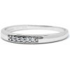 Prsteny Klenoty Budín prsten z bílého zlata s diamanty s pěti pravými diamanty J 28414 17