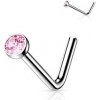 Piercing Šperky4U zahnutý piercing do nosu titan TIT1027P