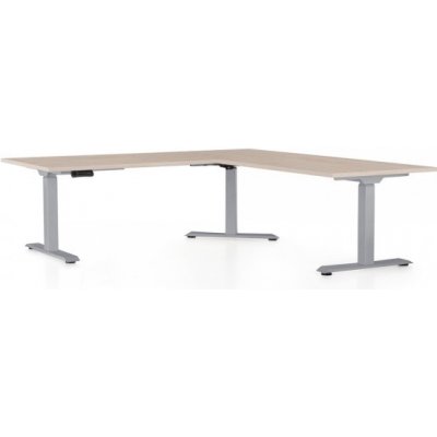 Rauman OfficeTech Angle 180 + 120 cm šedá podnož / dub