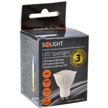 Solight LED žárovka bodová 5W GU10 3000K 400lm bílá