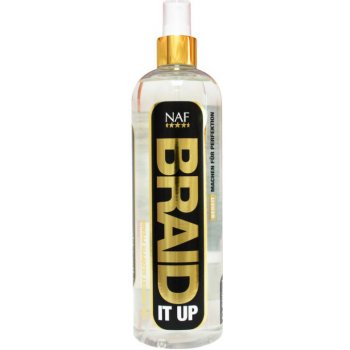 NAF Braid it up pro jednoduché zaplétání hřívy či ocasu lahvička s rozprašovačem 500 ml