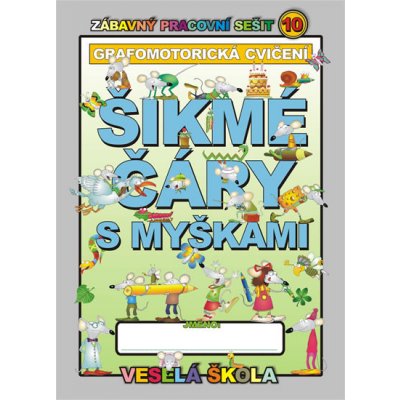 Šikmé čáry s myškami - Veselá škola 10