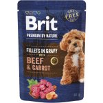 Brit Premium by Nature Adult Dog Fillets in Gravy with Beef & Carrot 85 g – Zboží Mobilmania