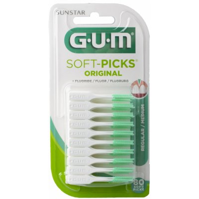 GUM Soft-Picks masážní mezizubní kartáčky s fluoridy velikost Regular ISO 1 80 ks