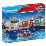 Playmobil 70769 velká kontejnerová loď s celní lodí – Hledejceny.cz