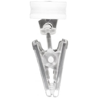 Záclonové žabky s kluzákem, 20 ks, bílé – Zboží Dáma