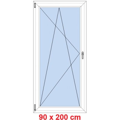 Soft Balkonové dveře otevíravé a sklopné Černá krupička/Černá krupička levé 90 x 200 cm – Hledejceny.cz