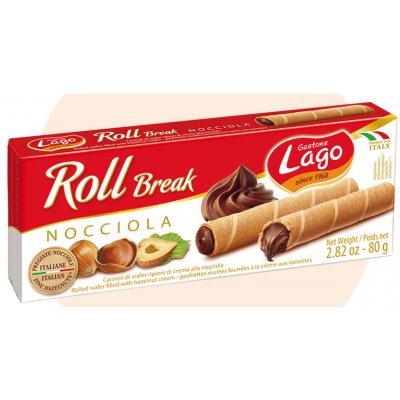 Gastone Lago Roll Break Nocciola 80 g – Zboží Dáma