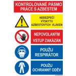 Kontrolované pásmo PRÁCE S AZBESTEM plast 0,5 mm 400x300 mm – Zbozi.Blesk.cz