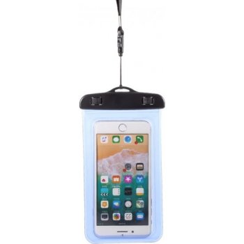 Pouzdro AppleKing nepromokavá kapsa s poutkem na ruku a na krk iPhone - 18,5 x 10 cm - modré