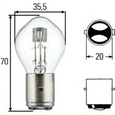 HELLA žárovka S2 45/40W 12V BA20D (BULBA) – Zboží Mobilmania