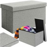 Ruhhy 25996 Taburet skládací látkový, 80 kg, 60 x 30 x 30 cm, tmavě šedá – Sleviste.cz