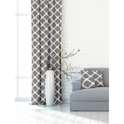 Zatemňovací dekorační závěs nebo látka, Blackout Ornament 150 cm, šedý 150 cm – Zboží Dáma