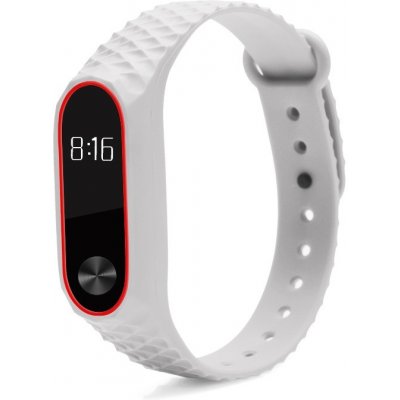 Xiaomi Mi Band 2 náhradní náramek Diamantový vzor Šedočervená MBSCZ-2DZSCRV – Zboží Mobilmania