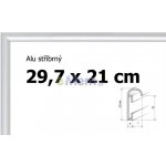 BFHM Hliníkový rám 29,7x21 cm A4 stříbrný – Zboží Dáma
