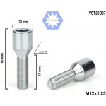 Kolový šroub M12x1,25x37 kužel s vnitřním mnohohranem, VST20B37, průměr hlavy 20mm, výška 63 mm – Zbozi.Blesk.cz