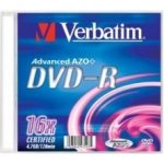 Verbatim DVD-R 4,7GB 16x, AZO, slimbox, 20ks (43547) – Sleviste.cz