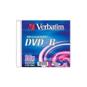 Verbatim DVD-R 4,7GB 16x, AZO, slimbox, 20ks (43547)