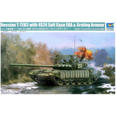 Trumpeter Russian T-72B3 with 4S24 Soft Case ERA & Grating Armour 1:35