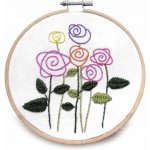 Stoklasa Dětská vyšívací dárková sada s předtištěným motivem 940198/2 barevné růže940198/1 růžová panenka 15x22cm průměr 18cm – Hledejceny.cz