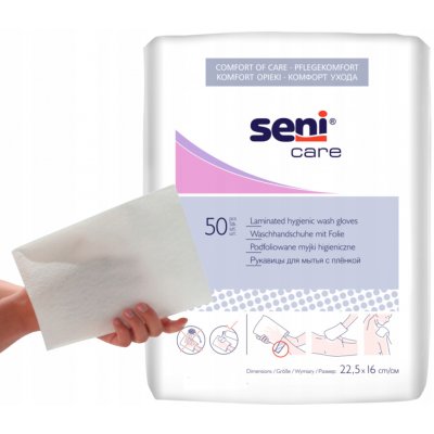 Seni Care Mycí žínky s fólie 22,5 x 16 cm 50 kusů – Zboží Dáma